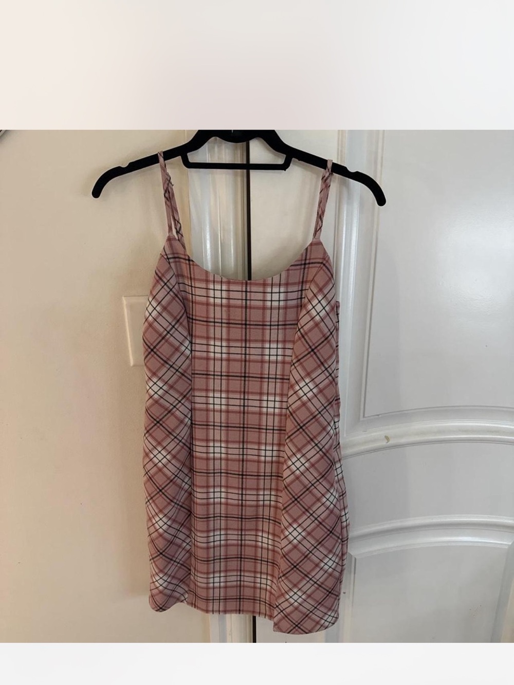 Forever 21 Pink Plaid Mini Slip Dress